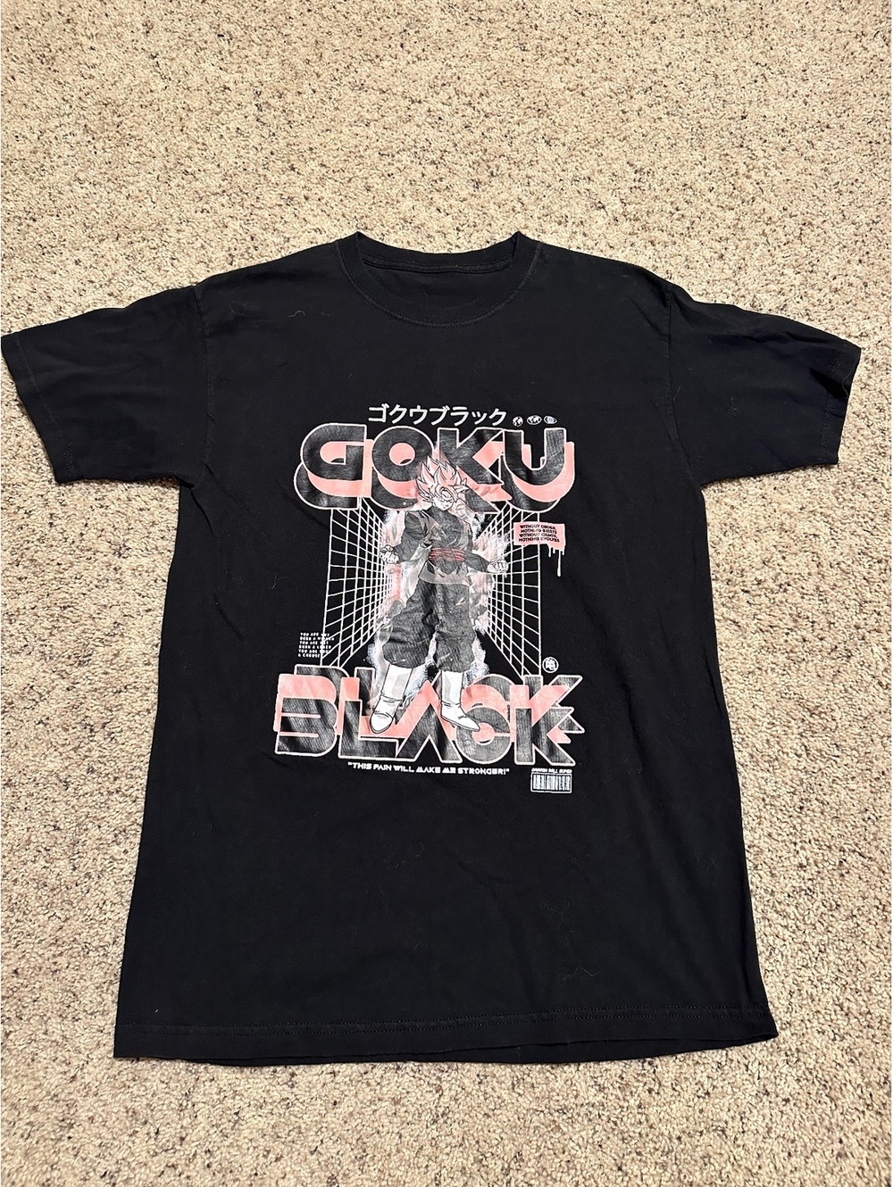 Goku Black Graphic T-Shirt Black Anime Dragon Ball Z